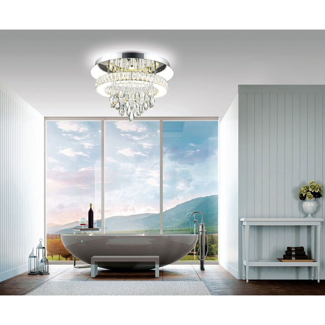 Veil - LED Flush Mount with Crystals