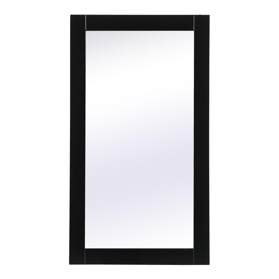 Aqua Rectangle Mirror in Black by Elegant