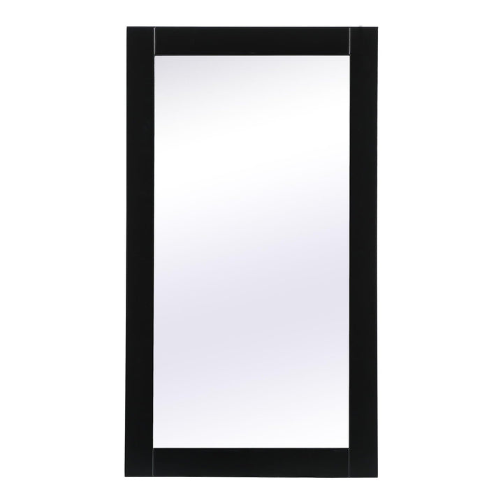 Aqua Rectangle Mirror in Black by Elegant