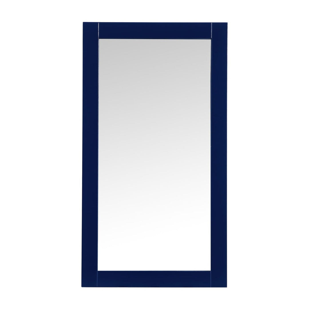 Aqua Rectangle Mirror in Blue by Elegant