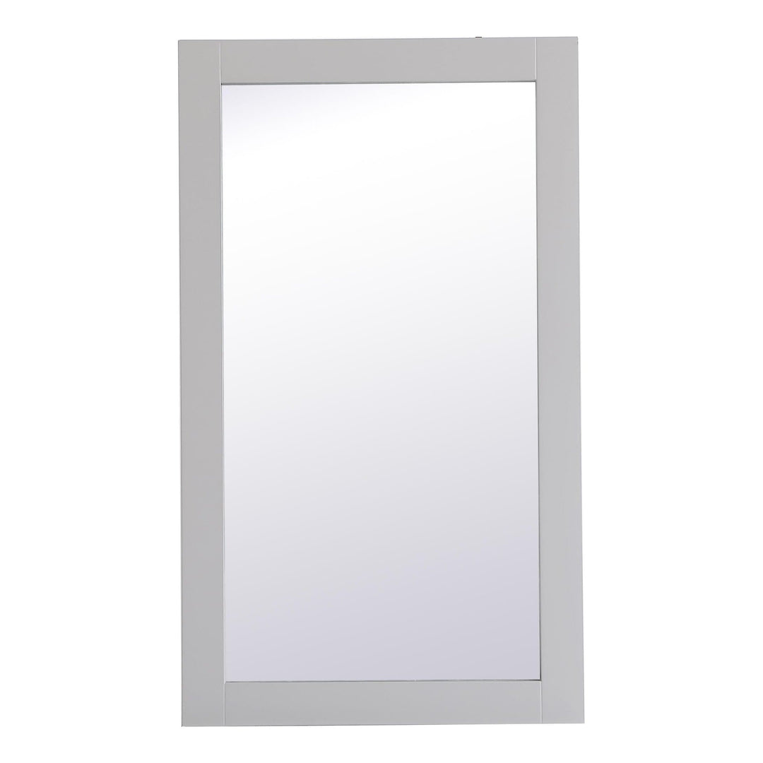 Aqua Rectangle Mirror in Grey by Elegant
