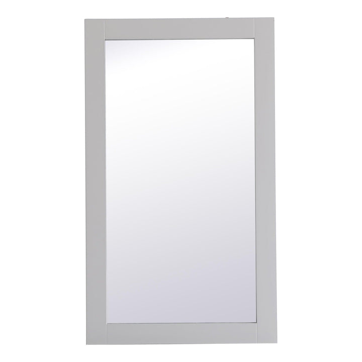 Aqua Rectangle Mirror in Grey by Elegant