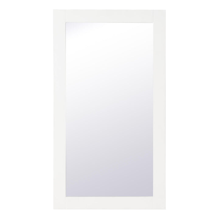 Aqua Rectangle Mirror in White by Elegant