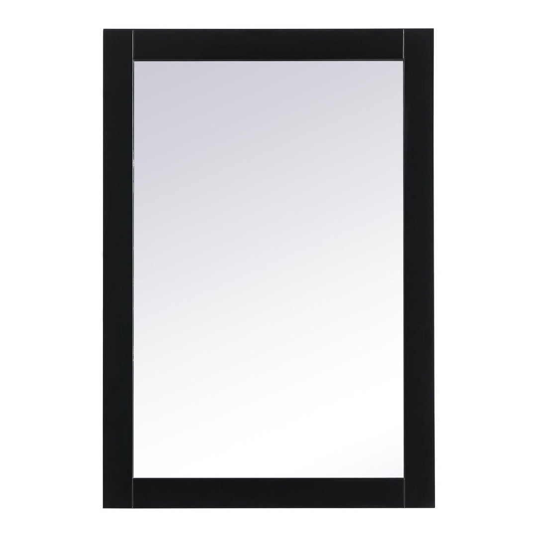 Aqua Rectangle Mirror in Black by Elegant