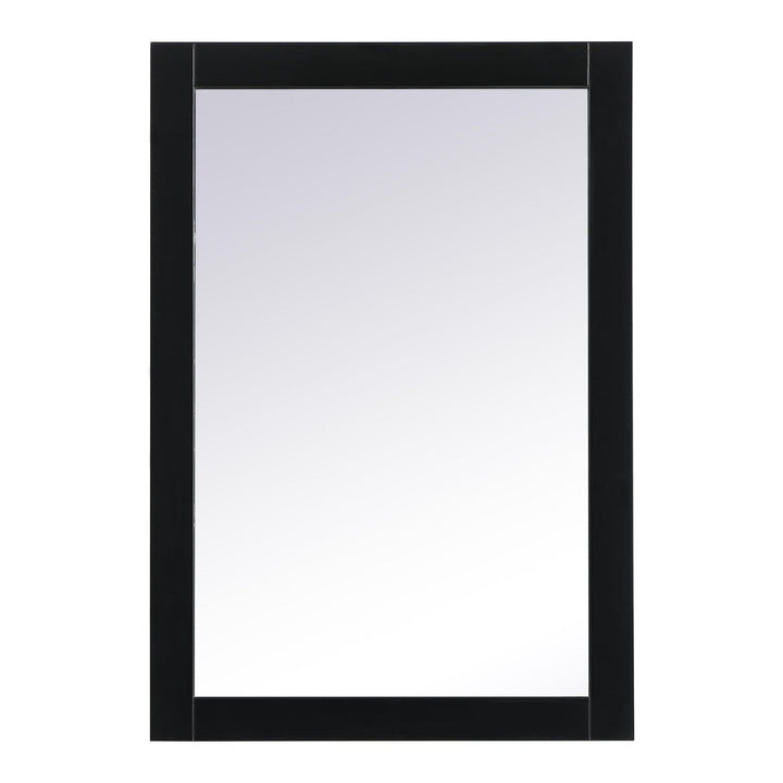 Aqua Rectangle Mirror in Black by Elegant
