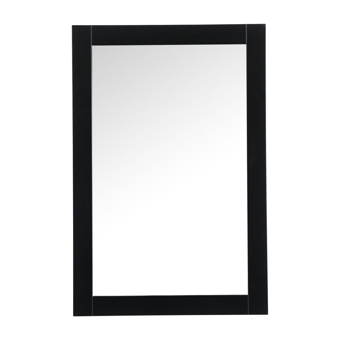 Aqua Rectangle Mirror in Black by Elegant