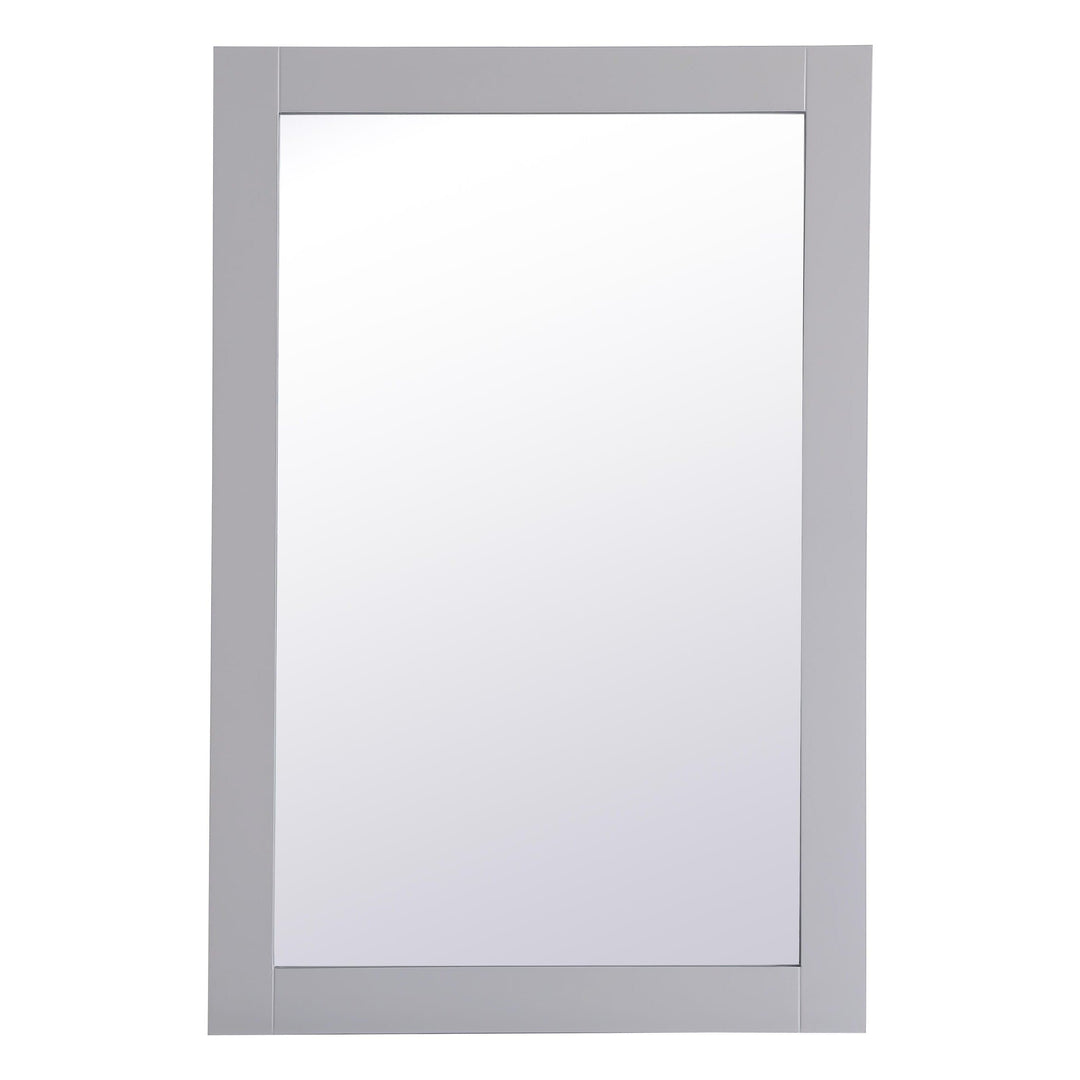 Aqua Rectangle Mirror in Grey by Elegant