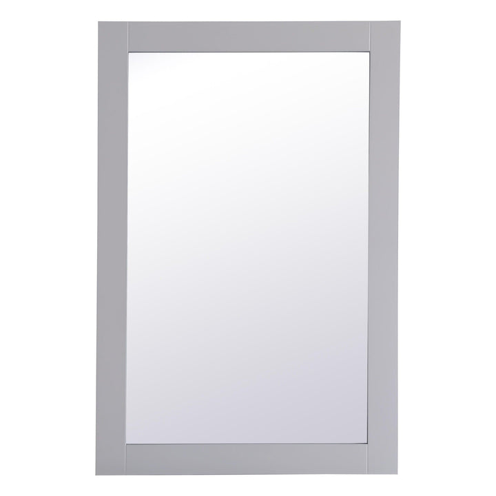 Aqua Rectangle Mirror in Grey by Elegant
