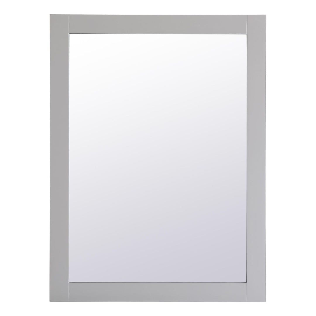 Aqua Rectangle Mirror in Grey by Elegant