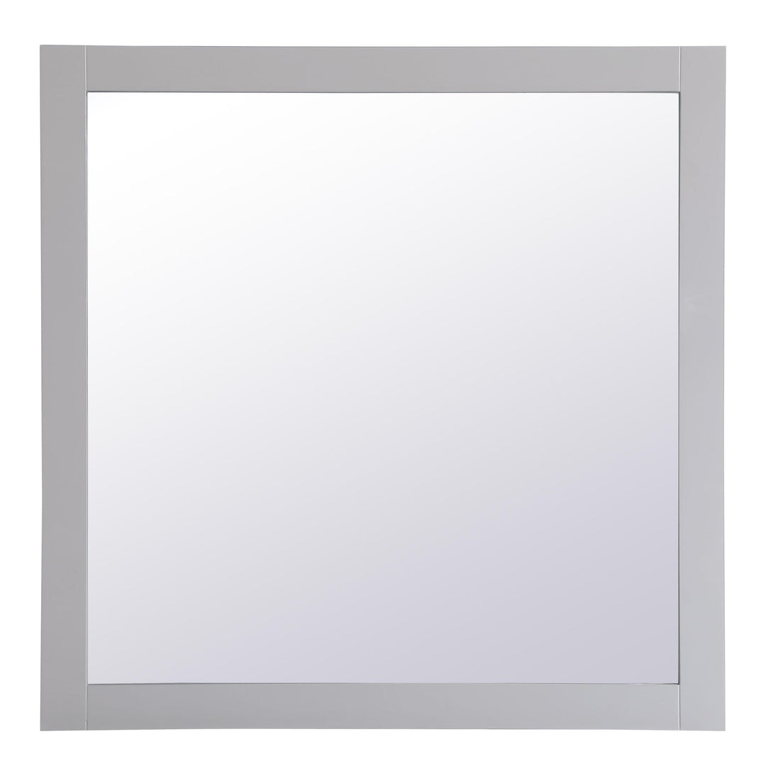 Aqua Rectangle Mirror in Grey by Elegant