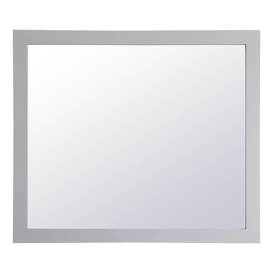 Aqua Rectangle Mirror in Grey by Elegant