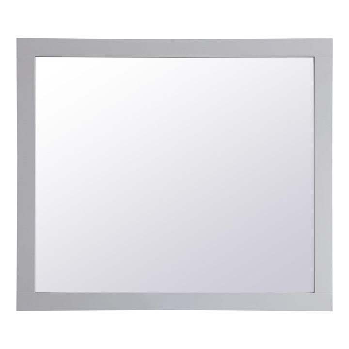 Aqua Rectangle Mirror in Grey by Elegant