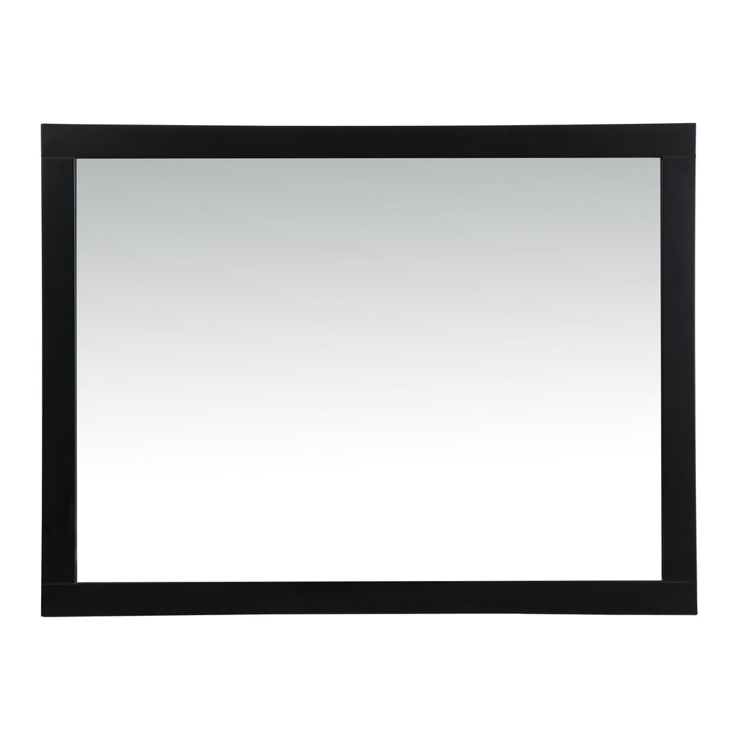 Aqua Rectangle Mirror in Black by Elegant