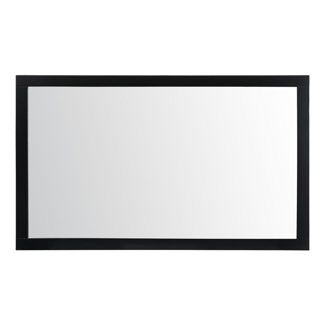 Aqua Rectangle Mirror in Black by Elegant