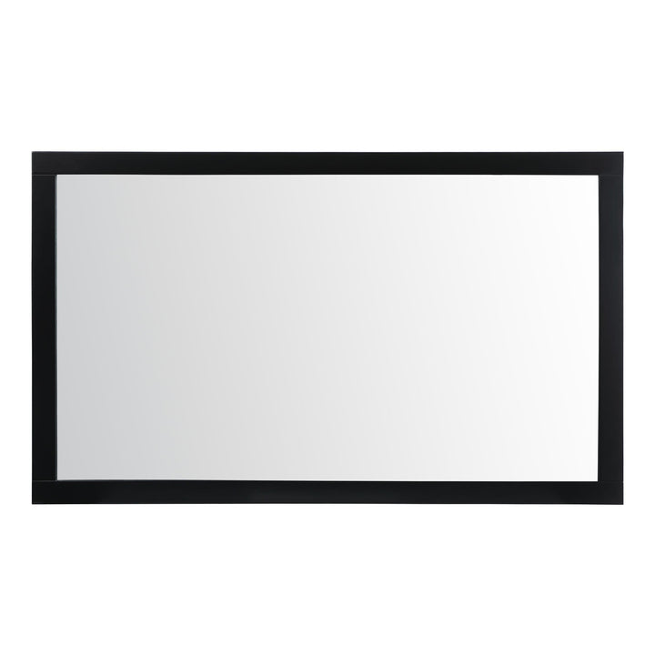 Aqua Rectangle Mirror in Black by Elegant