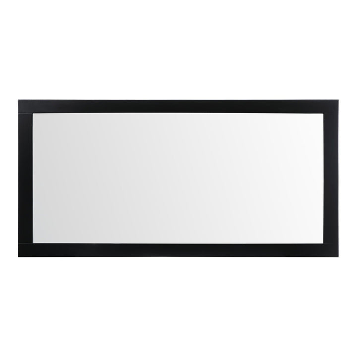 Aqua Rectangle Mirror in Black by Elegant