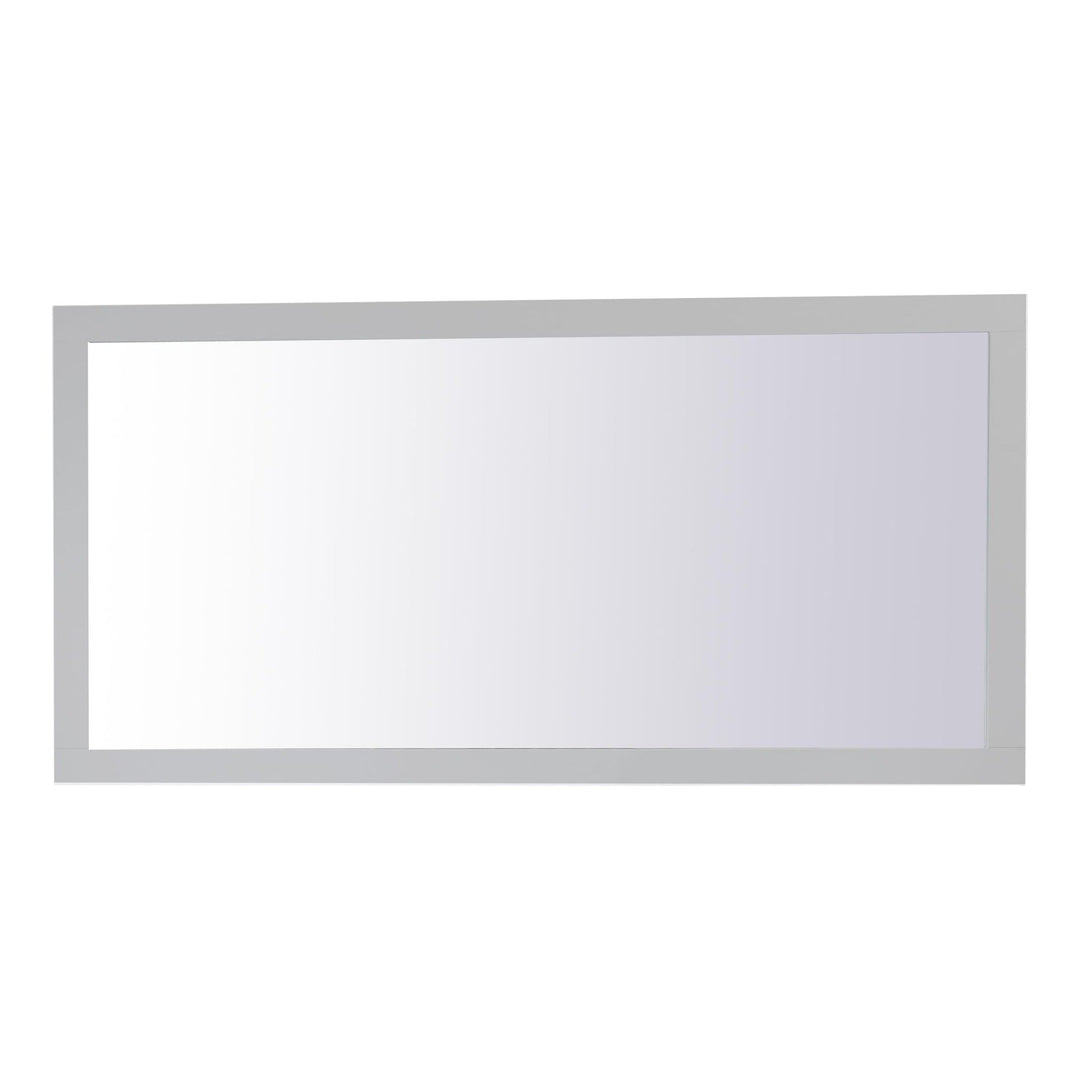 Aqua Rectangle Mirror in Grey by Elegant