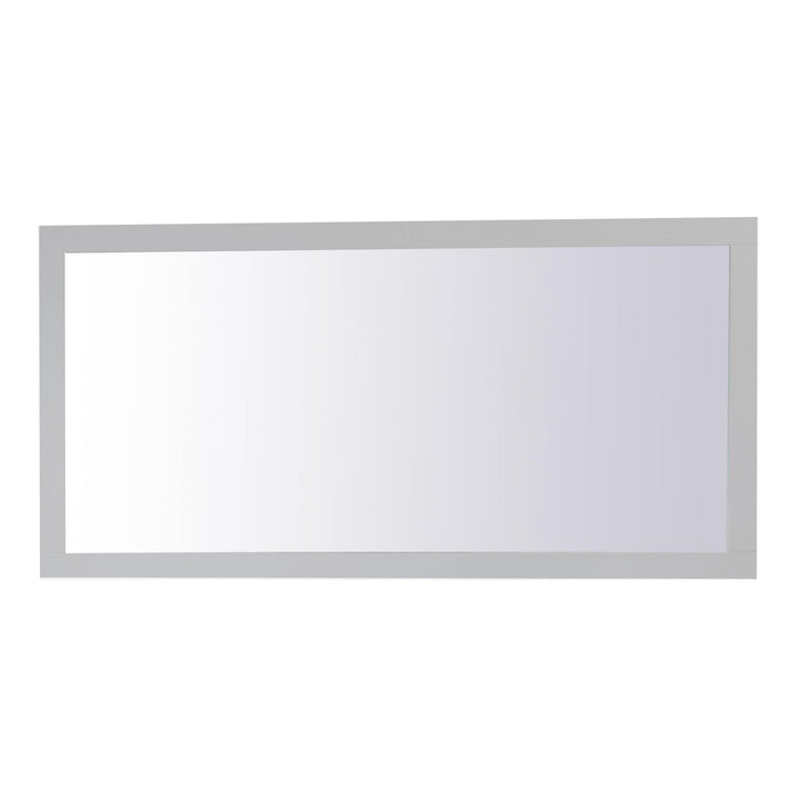 Aqua Rectangle Mirror in Grey by Elegant