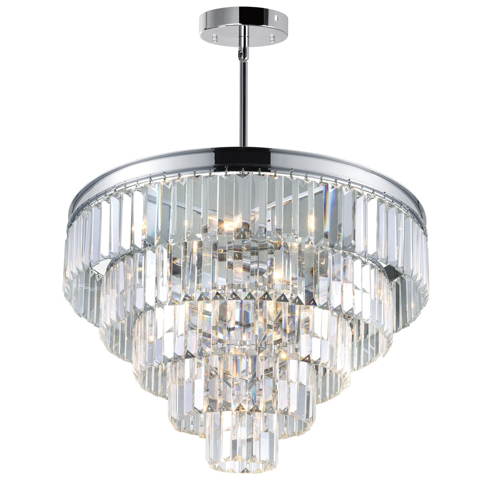 Weiss - Chandelier with Crystals, 12 Light, by CWI Lighting