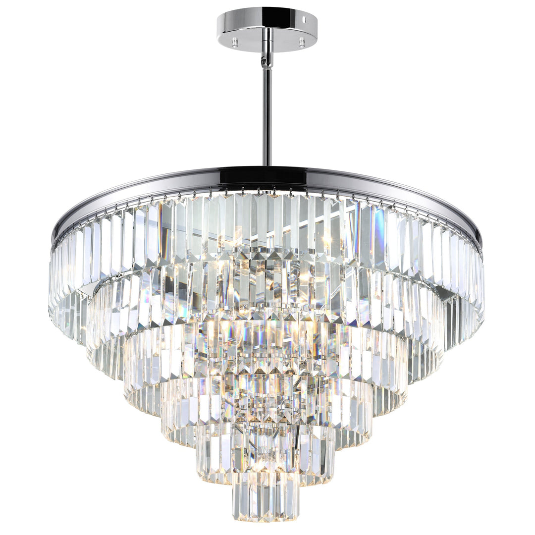 Weiss - Chandelier with Crystals, 15 Light, by CWI Lighting