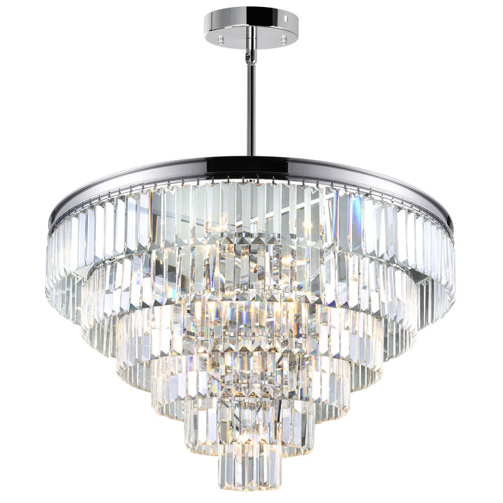 Weiss - Chandelier with Crystals, 15 Light, by CWI Lighting