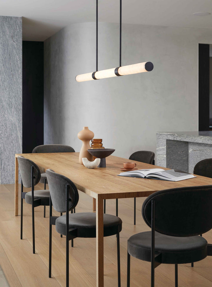 Luella Alabaster Linear Pendant with Colour-Adjustable LED by Beacon Lighting - view 2