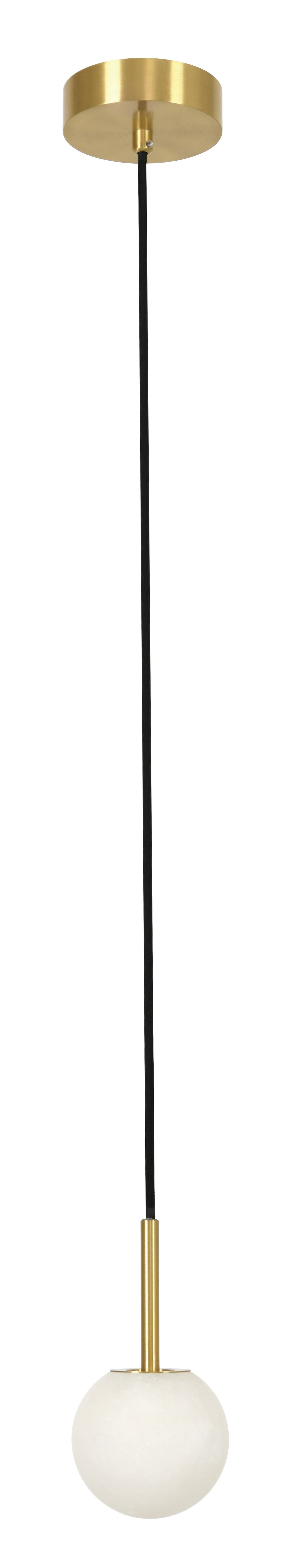 Lucent Alabaster Mini Pendant in Satin Brass by Beacon Lighting