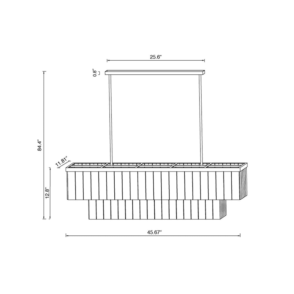 Elora 7-Light Linear Pendant by Beacon Lighting - view 2