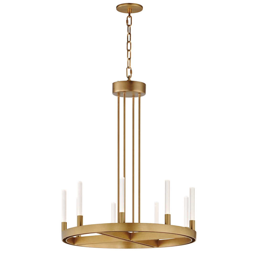 LED Aluminum Frame with Clear Glass Tube Chandelier - LV LIGHTING