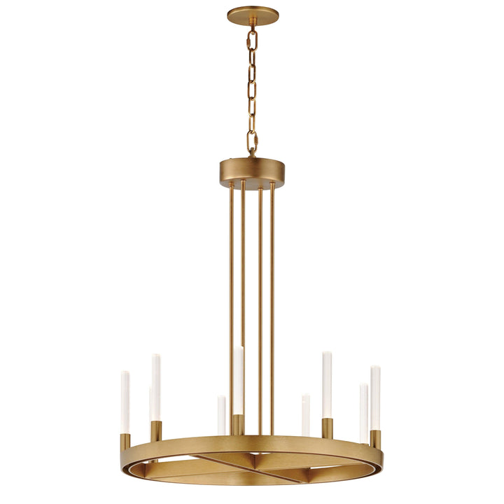 LED Aluminum Frame with Clear Glass Tube Chandelier - LV LIGHTING