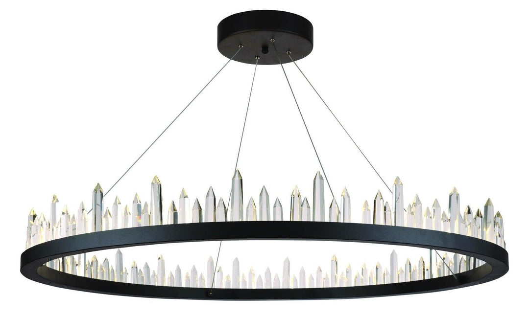 Dark Grey with Crystal Chandelier - LV LIGHTING