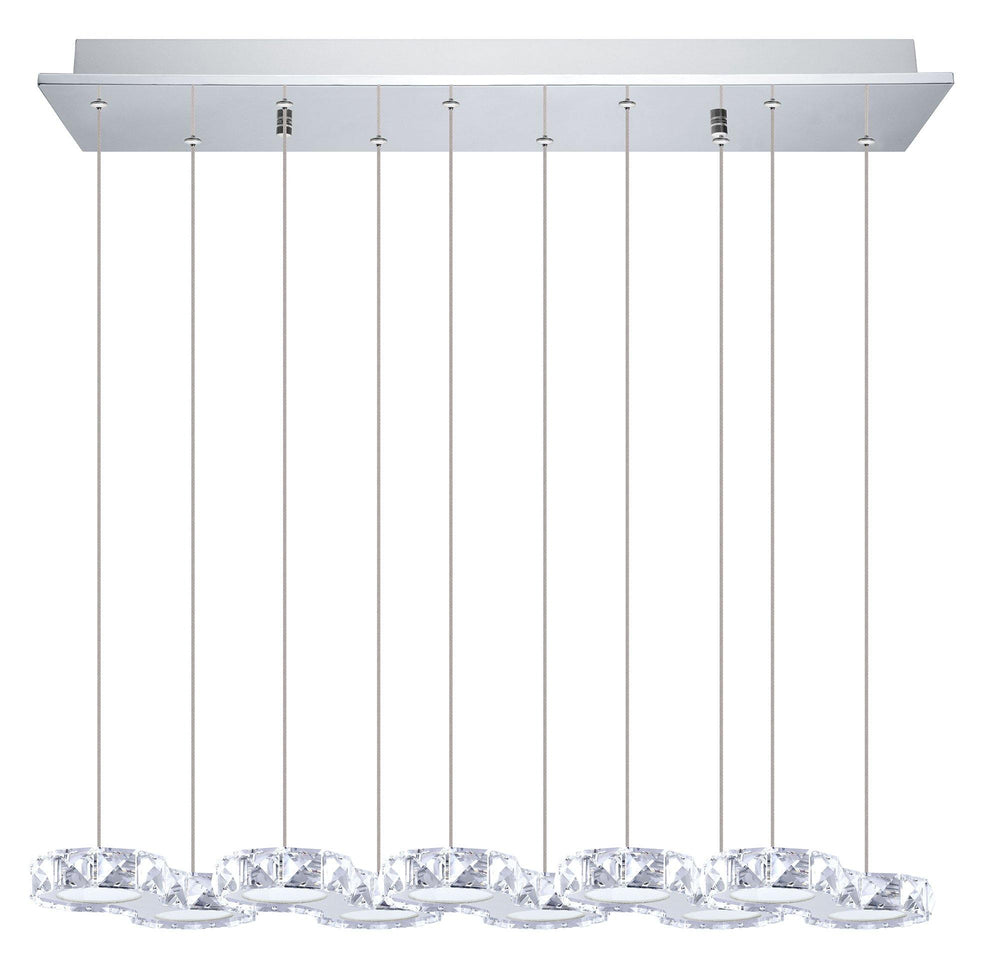 LED Chrome with Crystal Pendant - LV LIGHTING