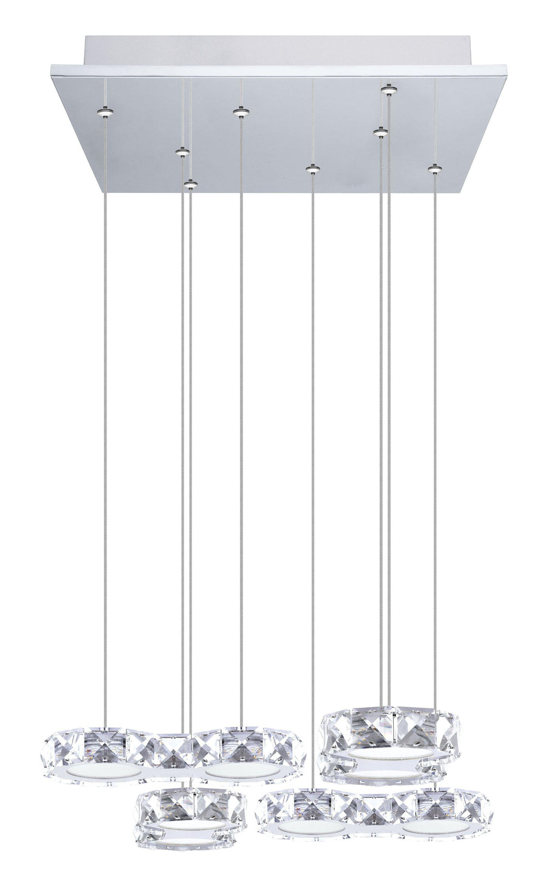 LED Chrome with Crystal Pendant - LV LIGHTING
