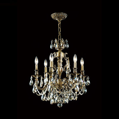 Monaco Bronze with Crystal Drop and Strand Chandelier - LV LIGHTING