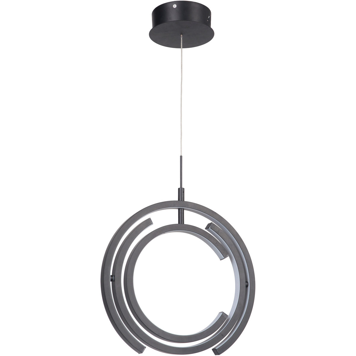 LED Matte Black Adjustable Orbit Pendant