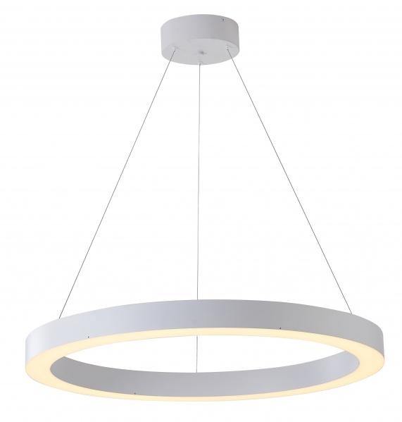 LED Single Ring with White Acrylic Diffuser Chandelier - LV LIGHTING