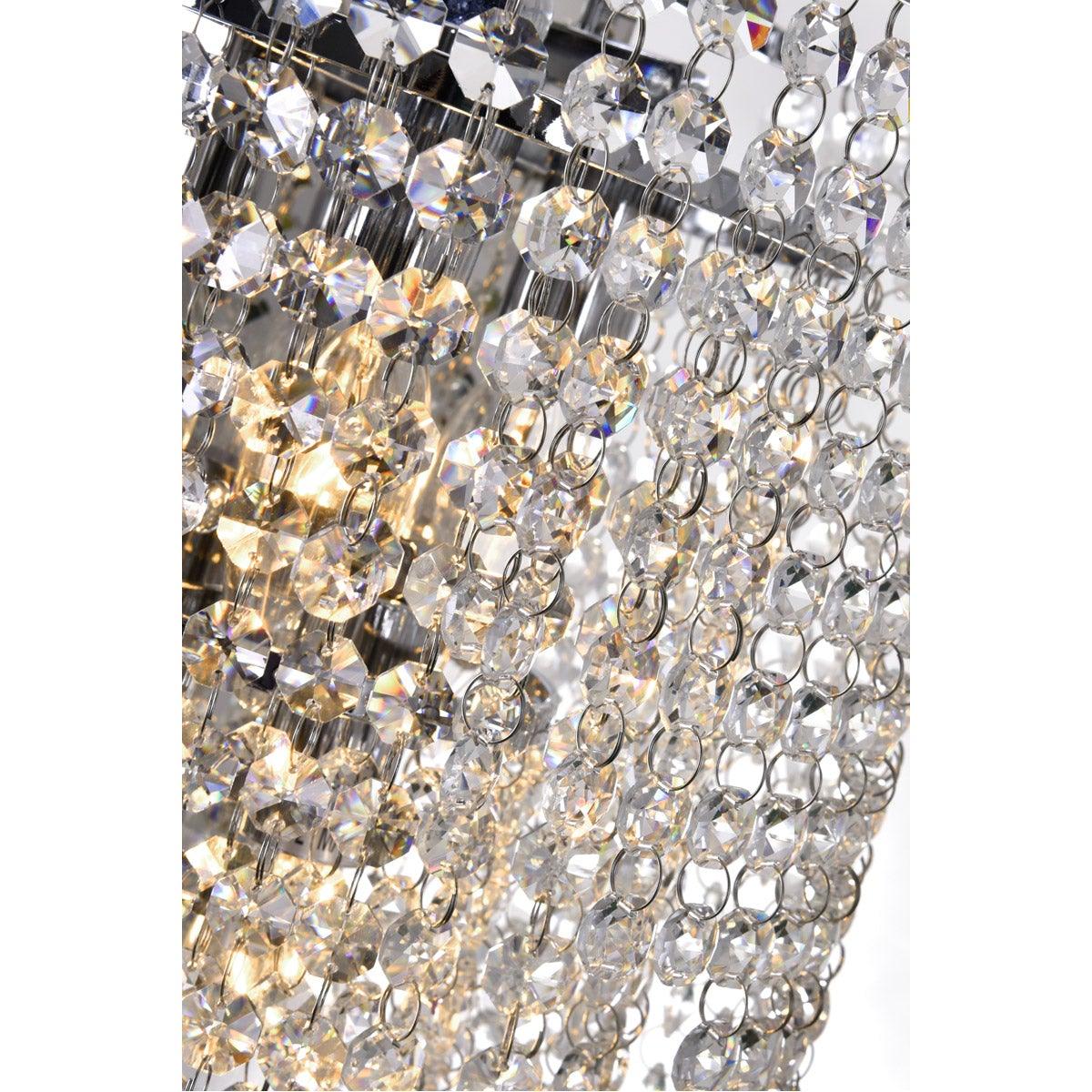 Chrome with Crystal Strand Wall Sconce - LV LIGHTING
