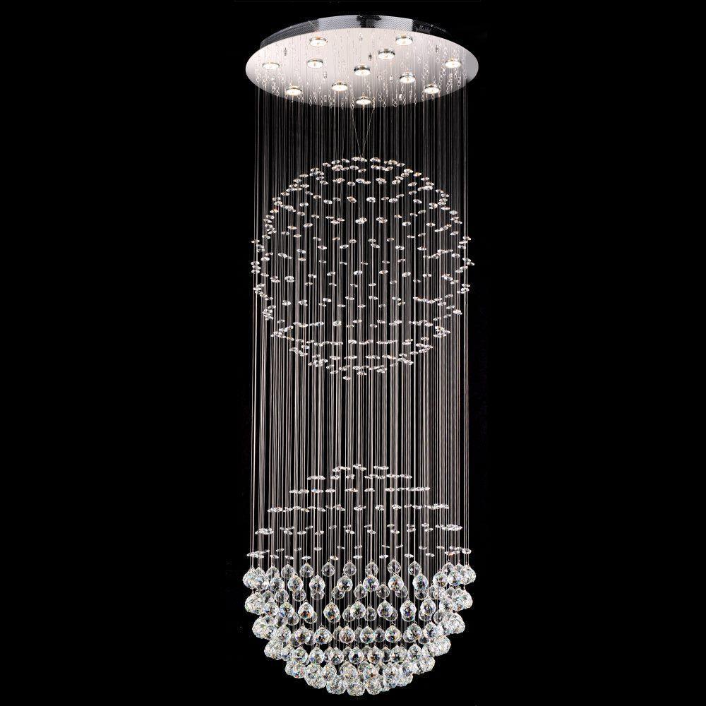 Chrome with Crystal Chandelier - LV LIGHTING