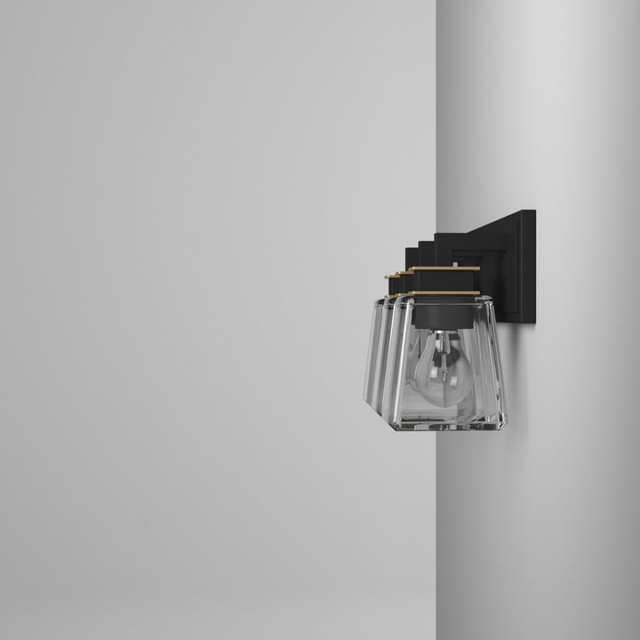 Steel Frame with Rectangular Glass Vanity Light