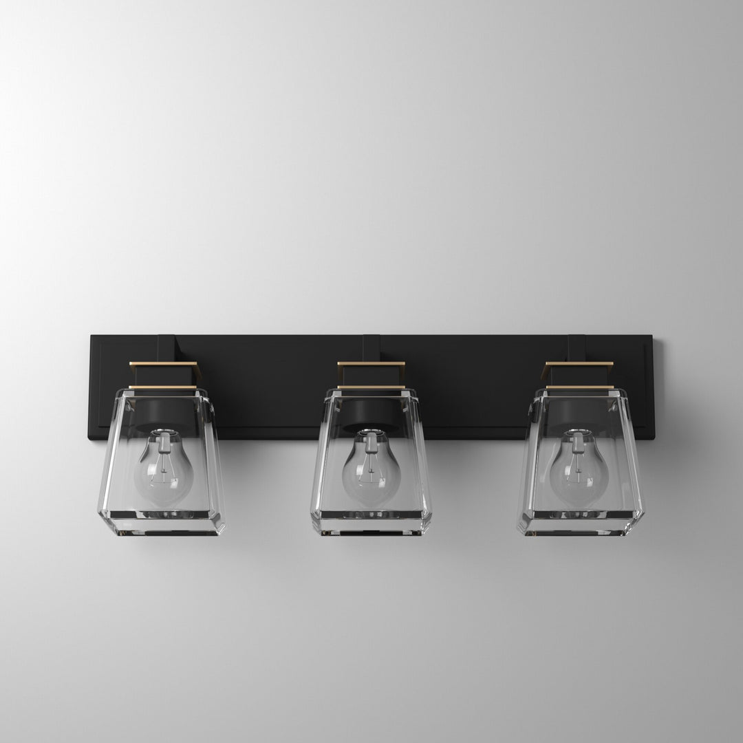 Steel Frame with Rectangular Glass Vanity Light