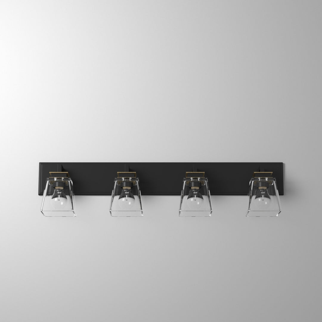 Steel Frame with Rectangular Glass Vanity Light