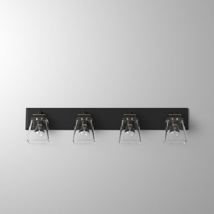 Steel Frame with Rectangular Glass Vanity Light