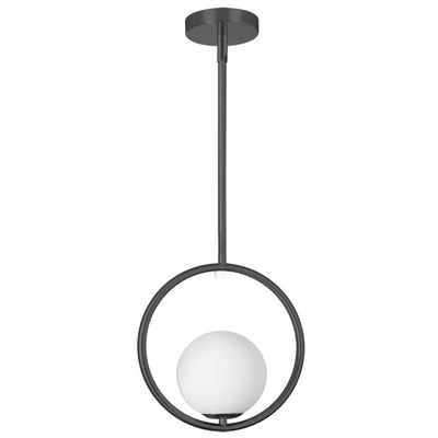 Aged Brass with Frosted Glass Globe Pendant - LV LIGHTING