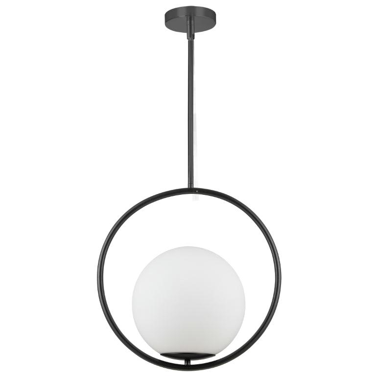 Aged Brass with Frosted Glass Globe Pendant - LV LIGHTING