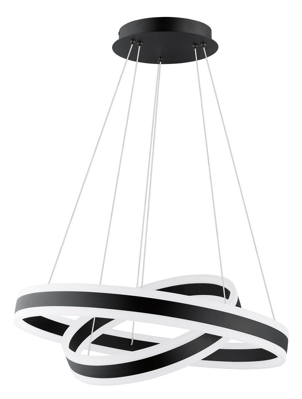 LED Black Double Ring Chandelier - LV LIGHTING