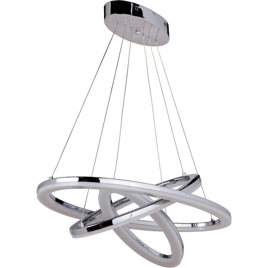 Chrome Tripple Ring Chandelier - LV LIGHTING