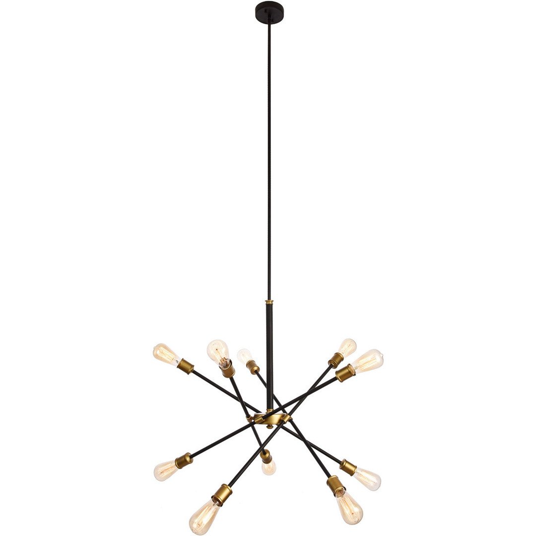 Black and Brass Adjustable Arms Chandelier - LV LIGHTING