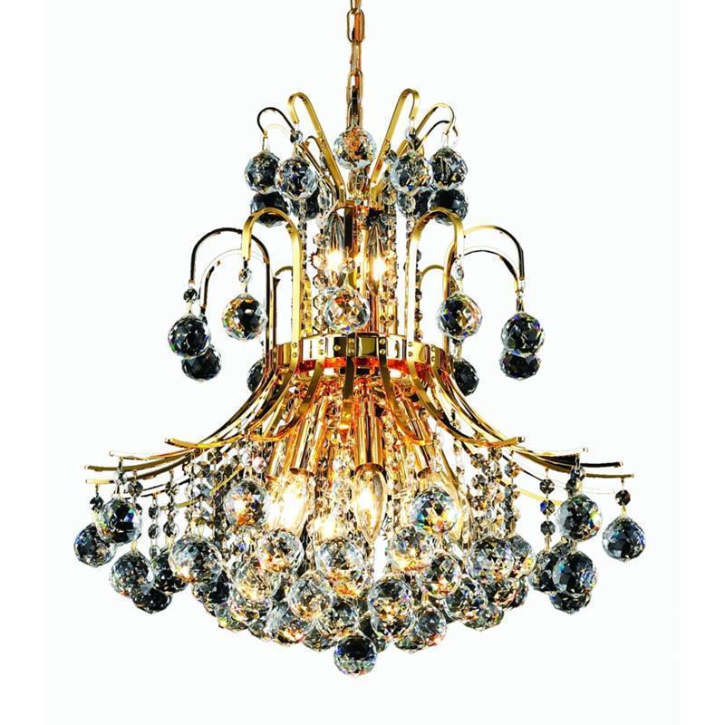 Gold with Crystal Chandelier - LV LIGHTING