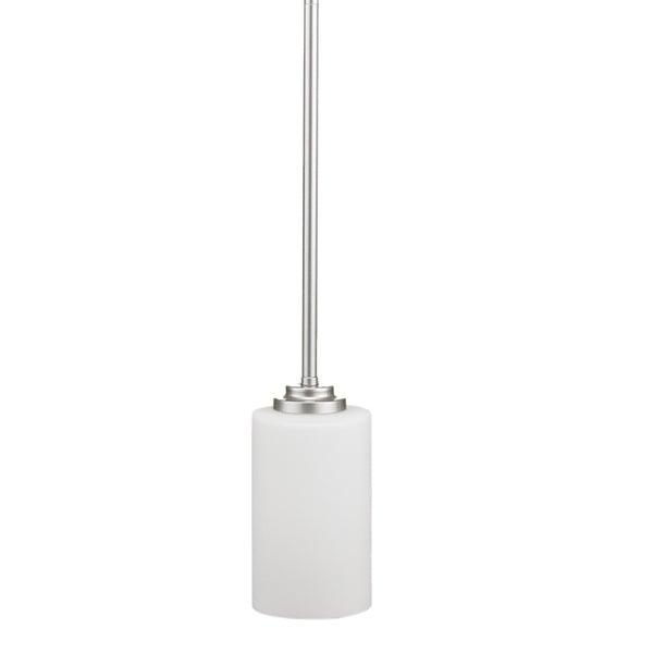 Nickel with Frosted Glass Mini Pendant - LV LIGHTING