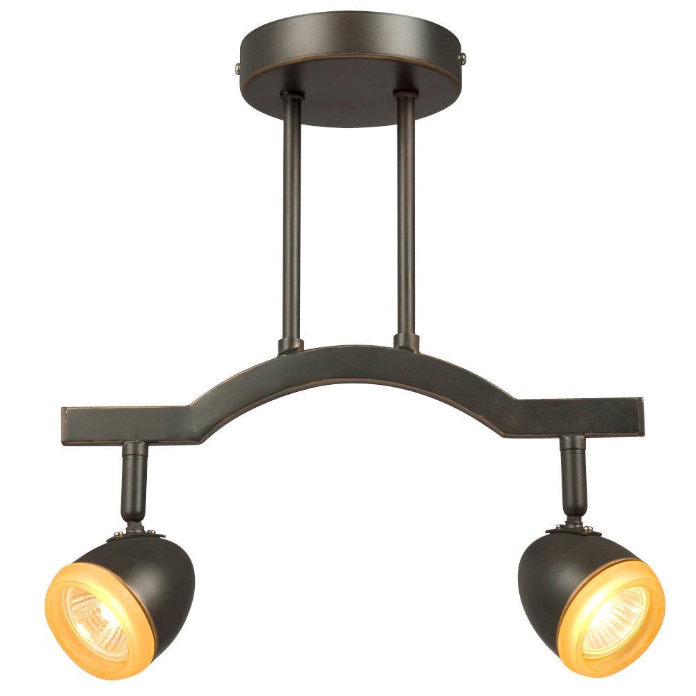Dark Copper with Frosted Glass Semi Flush Mount - LV LIGHTING